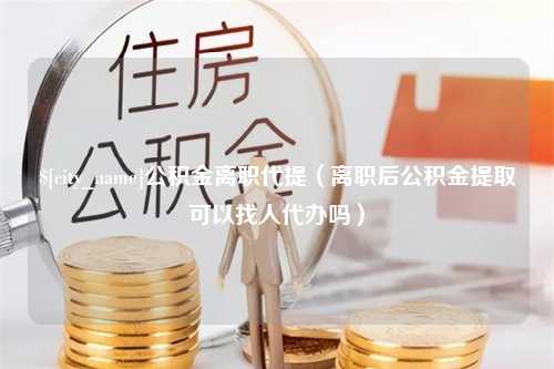 南城公积金离职代提（离职后公积金提取可以找人代办吗）